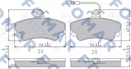 Комплект тормозных колодок (FOMAR Friction: FO 725981)