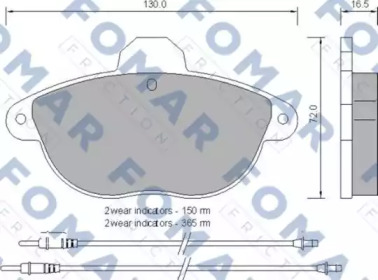 Комплект тормозных колодок (FOMAR Friction: FO 765481)