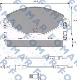 Комплект тормозных колодок (FOMAR Friction: FO 787081)