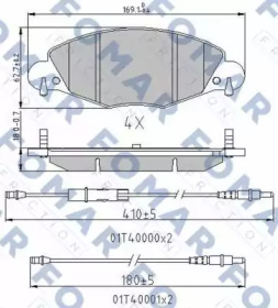 Комплект тормозных колодок (FOMAR Friction: FO 787181)