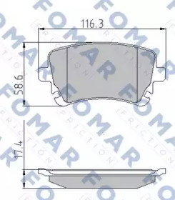 Комплект тормозных колодок (FOMAR Friction: FO 815281)