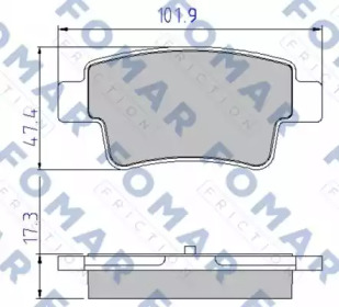 Комплект тормозных колодок (FOMAR Friction: FO 832981)