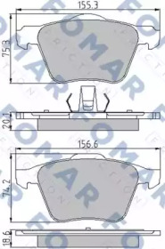 Комплект тормозных колодок (FOMAR Friction: FO 846481)