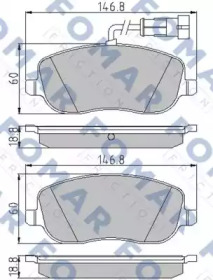 Комплект тормозных колодок (FOMAR Friction: FO 847081)