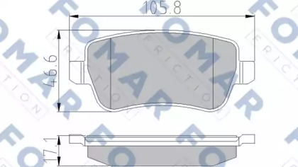 Комплект тормозных колодок (FOMAR Friction: FO 847181)