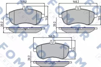 Комплект тормозных колодок (FOMAR Friction: FO 848881)