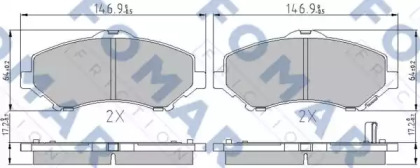 Комплект тормозных колодок (FOMAR Friction: FO 850083)