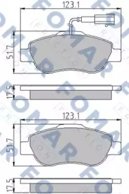 Комплект тормозных колодок (FOMAR Friction: FO 856781)