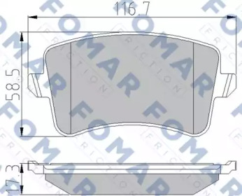 Комплект тормозных колодок (FOMAR Friction: FO 857581)