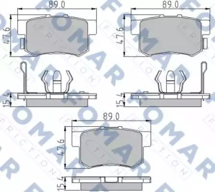 Комплект тормозных колодок (FOMAR Friction: FO 860781)