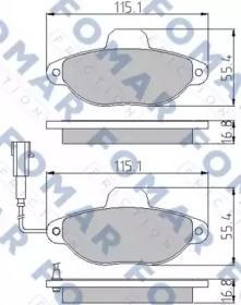 Комплект тормозных колодок (FOMAR Friction: FO 861181)