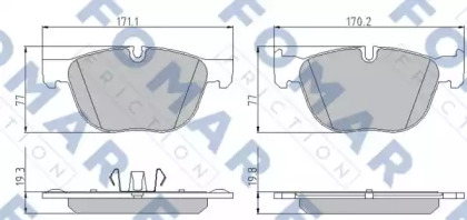 Комплект тормозных колодок (FOMAR Friction: FO 861481)