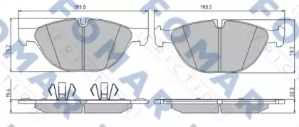 Комплект тормозных колодок (FOMAR Friction: FO 861581)