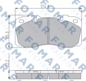 Комплект тормозных колодок (FOMAR Friction: FO 870281)