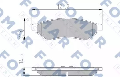 Комплект тормозных колодок (FOMAR Friction: FO 870981)