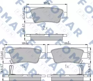 Комплект тормозных колодок (FOMAR Friction: FO 874281)