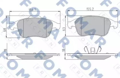 Комплект тормозных колодок (FOMAR Friction: FO 886381)