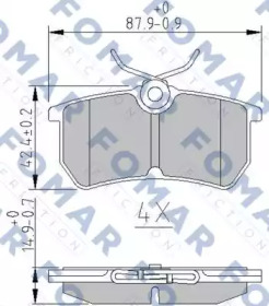 Комплект тормозных колодок (FOMAR Friction: FO 892481)