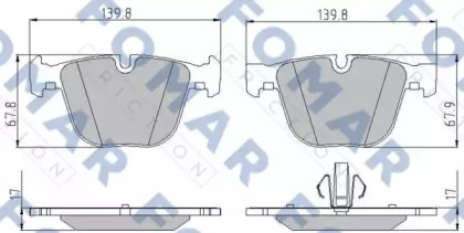 Комплект тормозных колодок (FOMAR Friction: FO 895081)