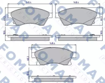 Комплект тормозных колодок (FOMAR Friction: FO 895681)