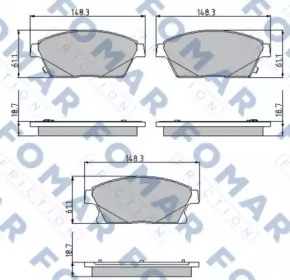 Комплект тормозных колодок (FOMAR Friction: FO 895781)