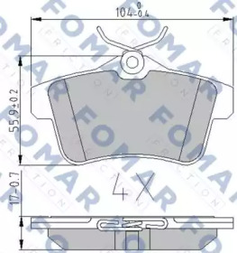 Комплект тормозных колодок (FOMAR Friction: FO 896581)