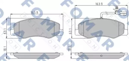 Комплект тормозных колодок (FOMAR Friction: FO 898281)