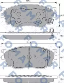 Комплект тормозных колодок (FOMAR Friction: FO 903381)