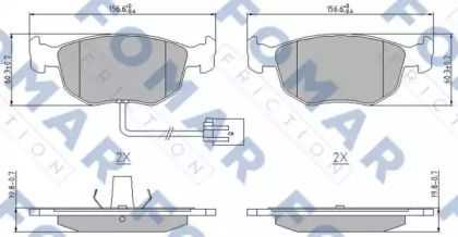 Комплект тормозных колодок (FOMAR Friction: FO 905181)