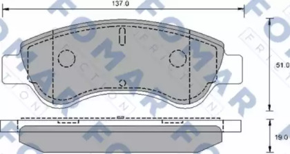 Комплект тормозных колодок (FOMAR Friction: FO 906181)