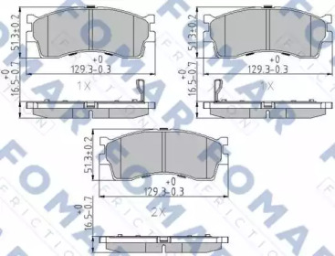 Комплект тормозных колодок (FOMAR Friction: FO 907081)