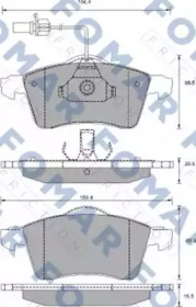 Комплект тормозных колодок (FOMAR Friction: FO 907281)