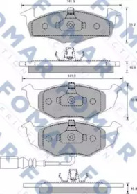 Комплект тормозных колодок (FOMAR Friction: FO 907381)