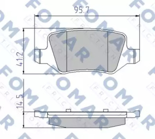 Комплект тормозных колодок (FOMAR Friction: FO 909281)