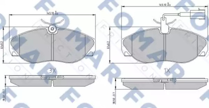 Комплект тормозных колодок (FOMAR Friction: FO 909581)