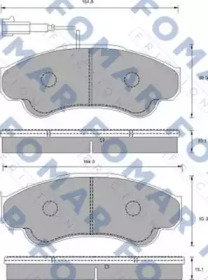 Комплект тормозных колодок (FOMAR Friction: FO 909881)