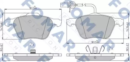 Комплект тормозных колодок (FOMAR Friction: FO 911381)