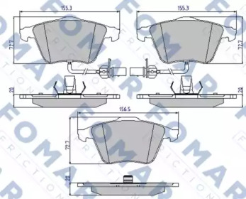 Комплект тормозных колодок (FOMAR Friction: FO 912481)