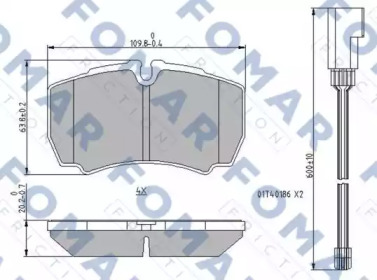 Комплект тормозных колодок (FOMAR Friction: FO 912581)