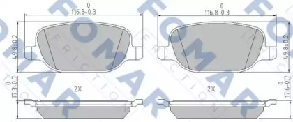 Комплект тормозных колодок (FOMAR Friction: FO 913581)