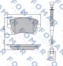 Комплект тормозных колодок (FOMAR Friction: FO 913981)