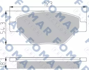 Комплект тормозных колодок (FOMAR Friction: FO 914381)