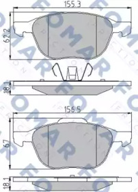 Комплект тормозных колодок (FOMAR Friction: FO 914581)