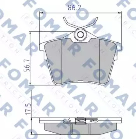 Комплект тормозных колодок (FOMAR Friction: FO 919581)