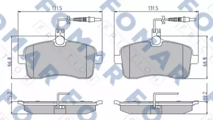 Комплект тормозных колодок (FOMAR Friction: FO 919881)