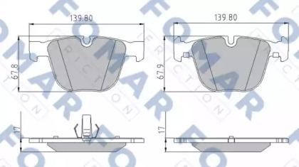 Комплект тормозных колодок (FOMAR Friction: FO 920881)