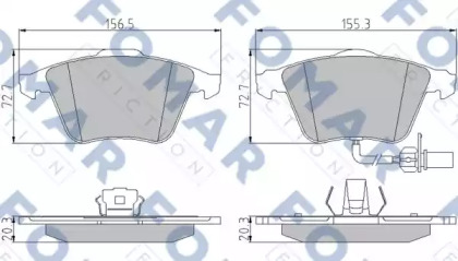 Комплект тормозных колодок (FOMAR Friction: FO 920981)