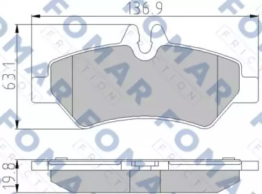 Комплект тормозных колодок (FOMAR Friction: FO 921381)