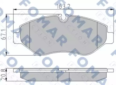 Комплект тормозных колодок (FOMAR Friction: FO 921581)