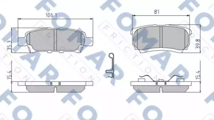 Комплект тормозных колодок (FOMAR Friction: FO 921781)